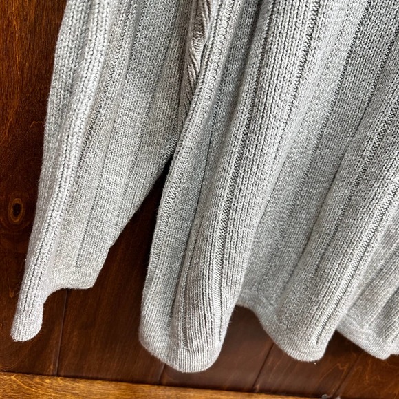 Vintage Reverb Sweater Turtleneck Pullover Gray White Men's 3XL - Picture 3 of 6